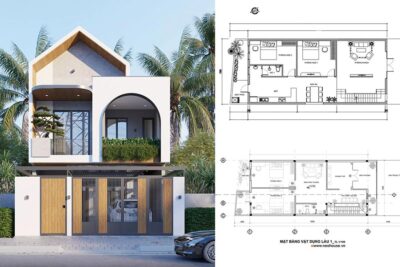 TOP 45+ mẫu nhà phố tân cổ điển 2 tầng đẹp sang trọng 2024 1