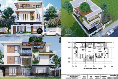 Mẫu Nhà Phố 2 Tầng 3x12m Sân Thượng Hiện Đại Tối Giản 1