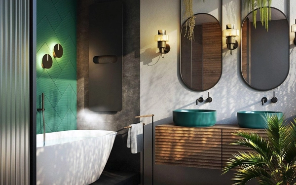 40+ Mẫu trang trí nhà vệ sinh hiện đại sạch đẹp cực hot 1 phong-cach-color-block-27