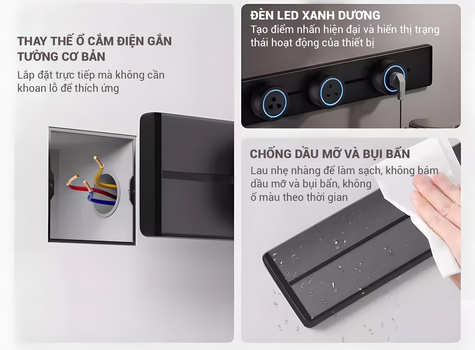 Ổ cắm ray trượt chìm kèm 3 ổ cắm điện đa năng LG Tech (COMBO) 4 Ổ cắm ray trượt chìm kèm 3 ổ cắm điện đa năng LG Tech (COMBO) 16