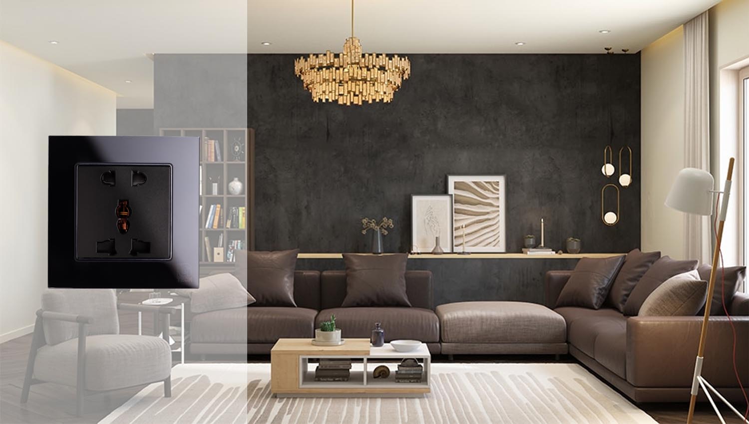 Công tắc và ổ cắm màu đen: Sự lựa chọn tinh tế cho không gian hiện đại 10