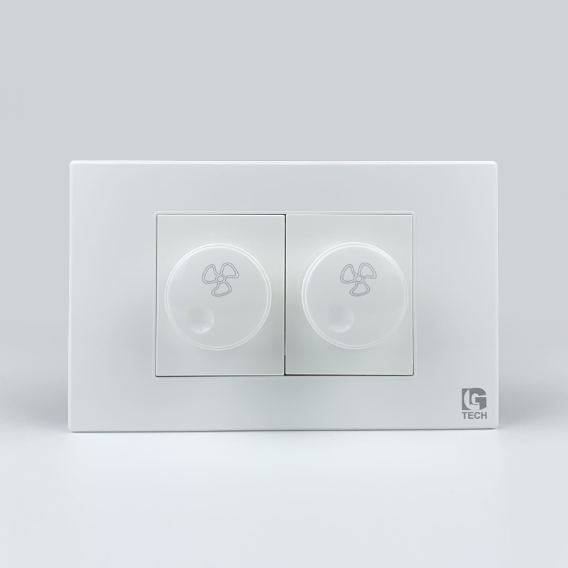 Mô đun công tắc quạt 2 hạt, size 36mm màu trắng LG Tech 1 Mô đun công tắc quạt 2 hạt, size 36mm màu trắng LG Tech
