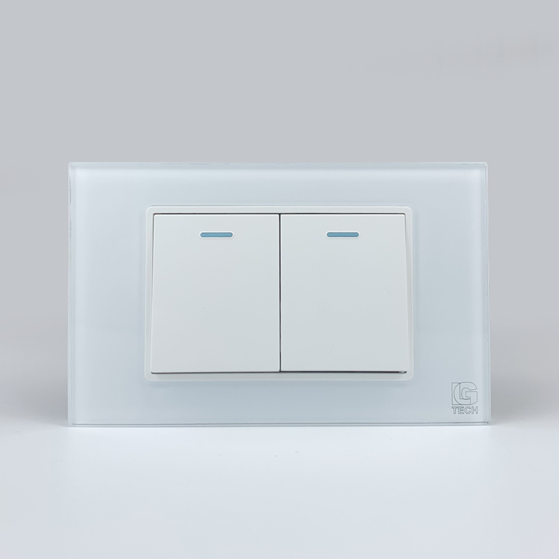 Mô đun công tắc đơn 1 chiều và 2 chiều, size 36mm viền kính màu trắng LG Tech 1 Mô đun công tắc đơn 1 chiều và 2 chiều, size 36mm viền kính màu trắng LG Tech 5