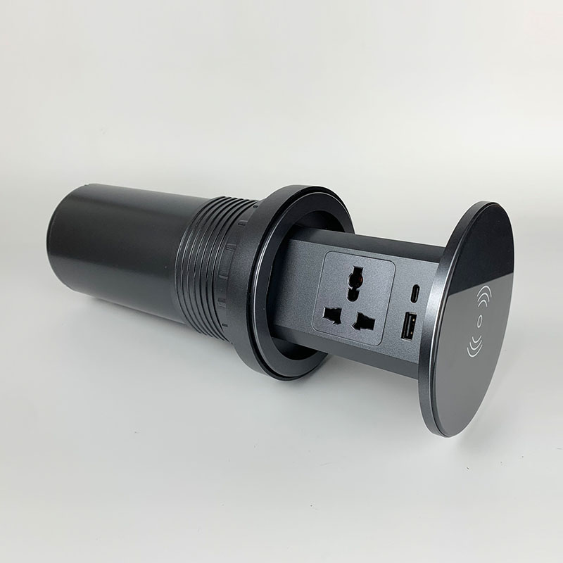 Ổ Cắm Điện Âm Bàn Đảo Sạc Không Dây Màu Xám LG-ABD-002Gr 1 Ổ Cắm Điện Âm Bàn Đảo Sạc Không Dây Màu Xám LG-ABD-002Gr