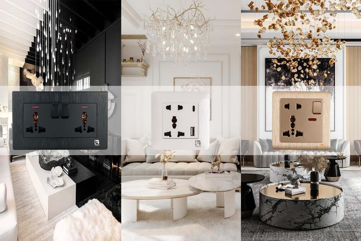 Ổ điện âm tường LG Tech phù hợp lắp đặt mọi không gian nội thất, từ phong cách hiện đại đến tối giản,...