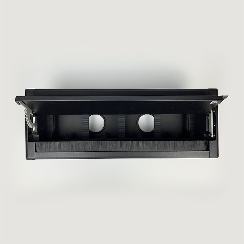 Hộp ổ điện âm bàn 4 ổ điện 86x86mm màu đen LG-H1B 1 Hộp ổ điện âm bàn 4 ổ điện 86x86mm màu đen LG-H1B