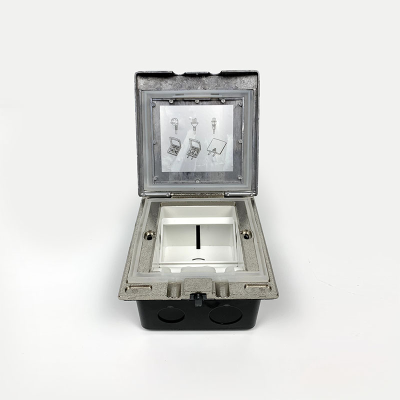Ổ cắm âm mặt sàn nắp mở màu bạc LG-TS01S 1 Ổ cắm âm mặt sàn nắp mở màu bạc LG-TS01S
