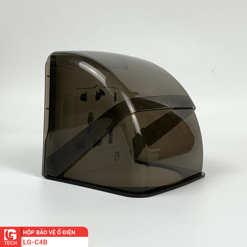 Hộp che ổ điện nắp trượt màu đen LG-C4B