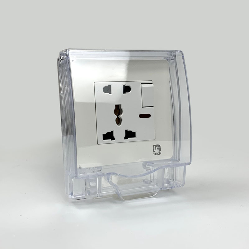 hop bao ve o dien trong nha12 (16) Hộp chống nước ngoài trời cho ổ điện vuông LG-HM19 2