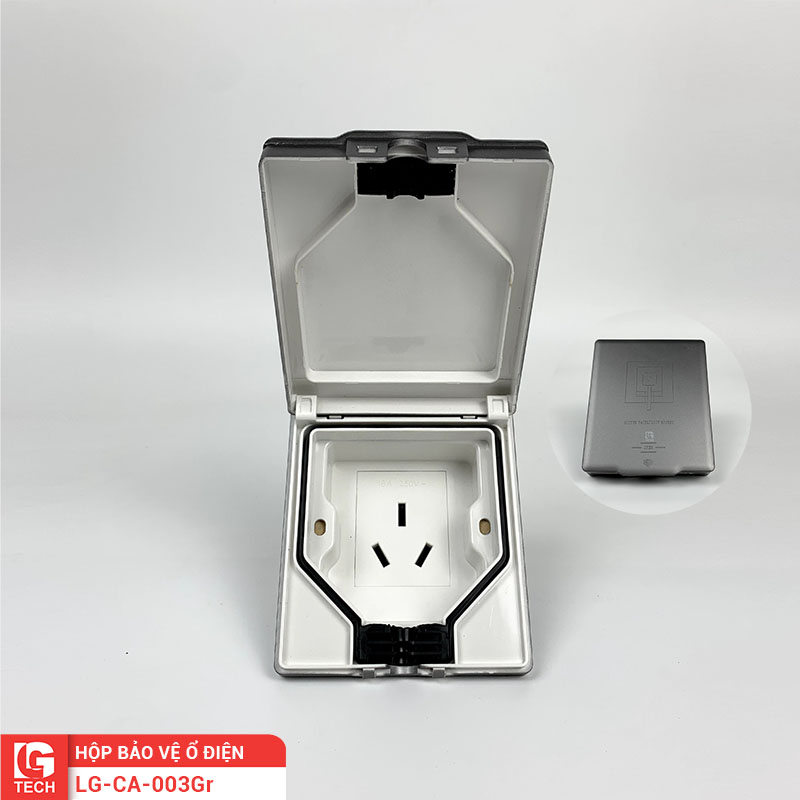 Ổ cắm ngoài trời chân dẹt LG-CA-003Gr