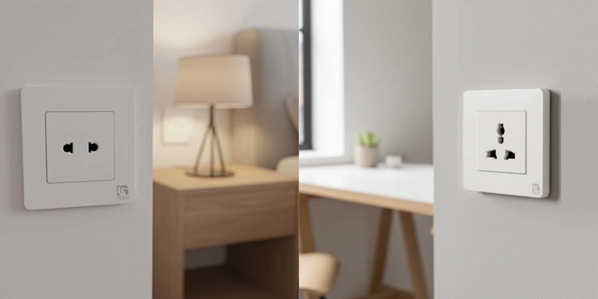 Ổ điện âm tường 2 chấu, 3 chấu – phân biệt và cách chọn 5 Ổ điện âm tường 2 chấu, 3 chấu – phân biệt và cách chọn 5