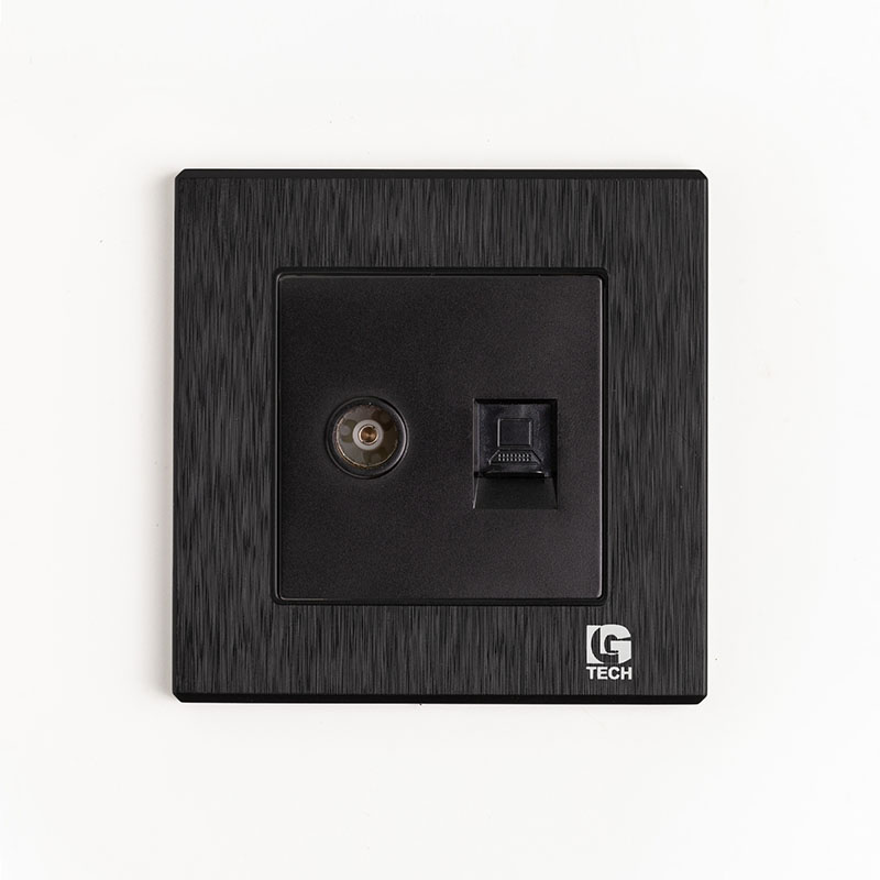 Ổ cắm mạng âm tường LAN CAT6 và điện thoại LG-B21-034 1 Ổ cắm mạng âm tường LAN CAT6 và điện thoại LG-B21-034