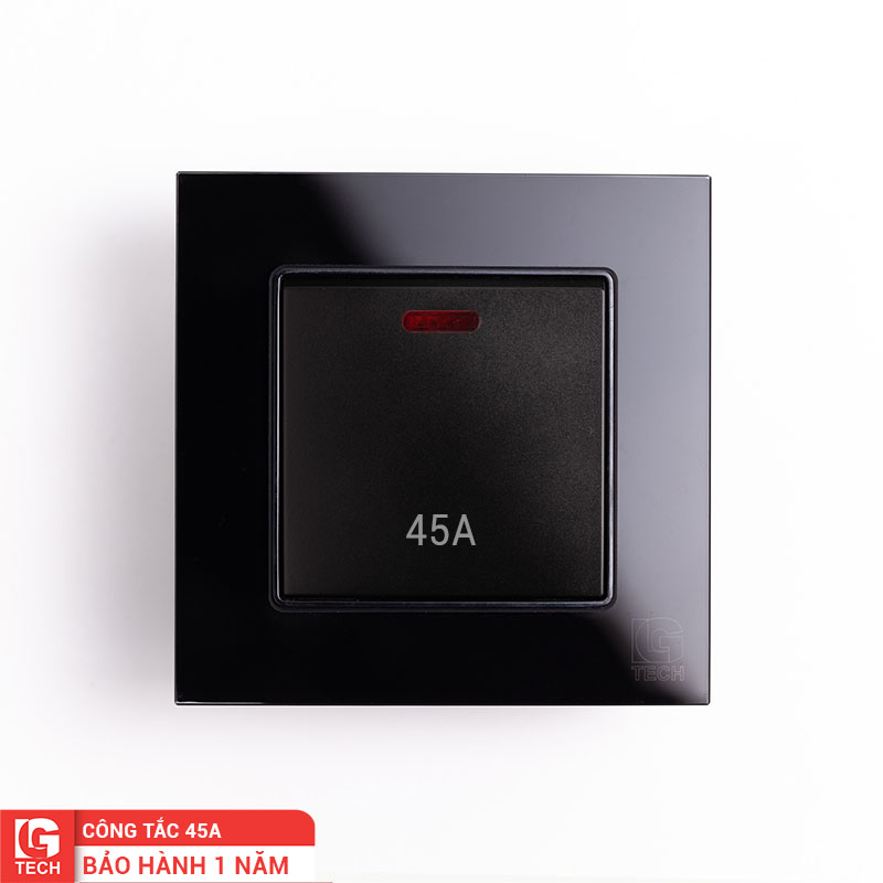 Công tắc cho bình đun 45A viền kính màu đen LG-F71B-025
