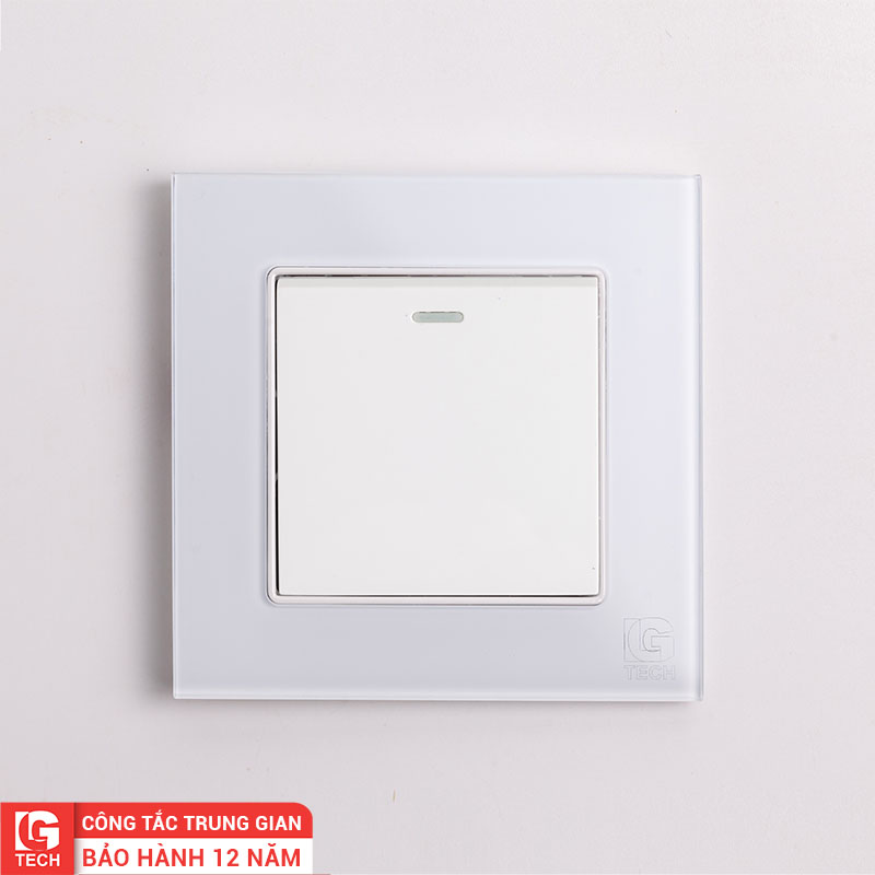 Công tắc trung gian đơn viền kính LG-F71W-001X