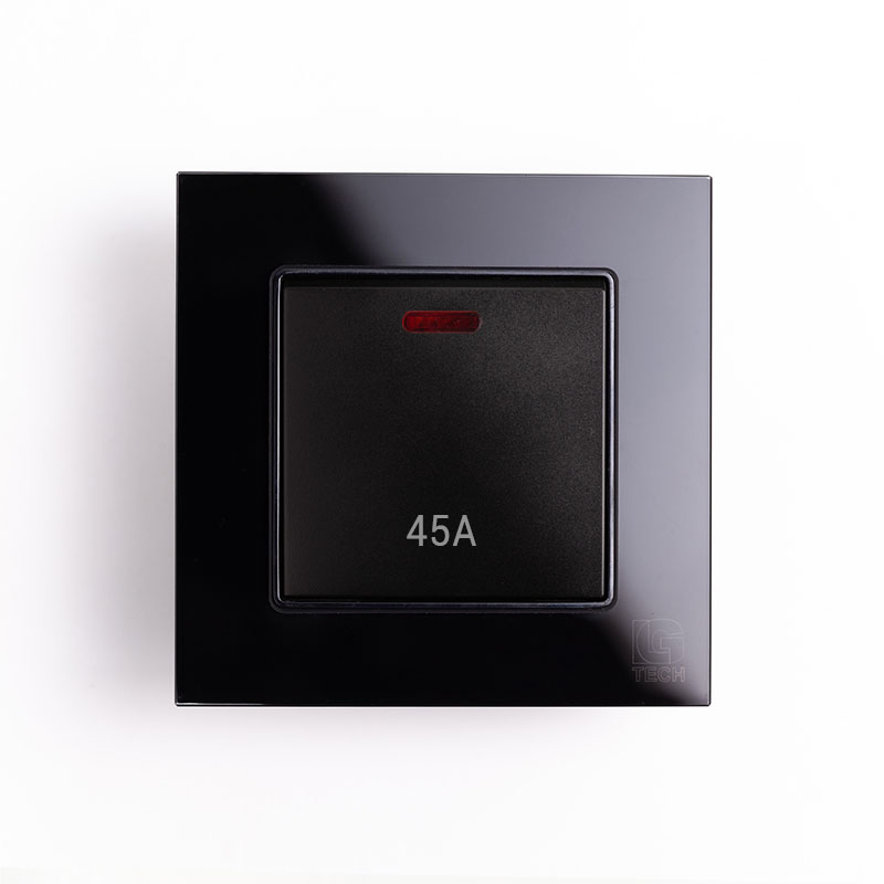 Công tắc cho bình đun 45A viền kính màu đen LG-F71B-025 1 Công tắc cho bình đun 45A viền kính màu đen LG-F71B-025