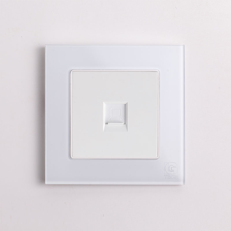 Ổ cắm mạng âm tường LAN CAT6 viền kính LG-F71W-054 1 Ổ cắm mạng âm tường LAN CAT6 viền kính LG-F71W-054