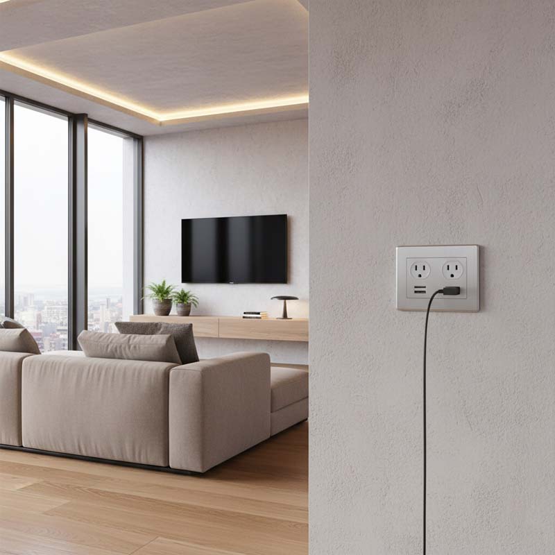 Có nên chọn ổ cắm âm tường cao cấp ngay từ đầu? Góc nhìn tiết kiệm dài hạn 2 Ổ cắm âm tường cao cấp