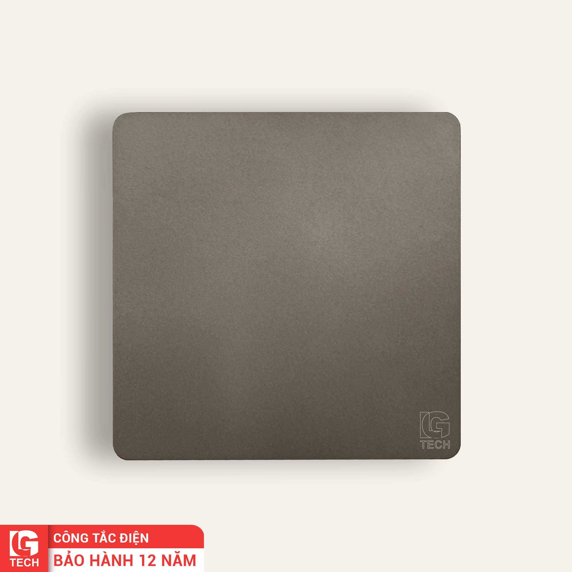 Công tắc tràn viền đơn chống vân tay màu xám LG-SG-S1-GRM